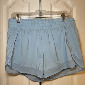 Athleta - Light Blue Women's Printed Mesh Racer Run Short in Size M